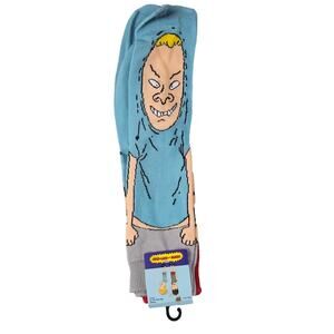 MTV Beavis And Butt Head Mike Judge Crew Socks 2 Pairs 6 1/2-12 High Point NWT